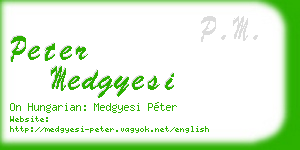peter medgyesi business card
